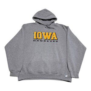 Russell Athletic 2000s Iowa State Hawkeyes Distressed Hoodie Sweatshirt Adult XL
